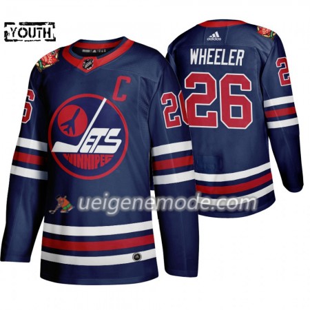 Kinder Eishockey Winnipeg Jets Trikot Blake Wheeler 26 Adidas 2019 Heritage Classic Navy Authentic